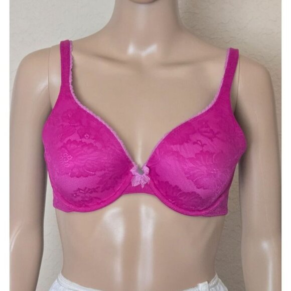 VICTORIA'S SECRET Body By Victoria Lined Perfect Coverage pink Bra 34C - Picture 1 of 5